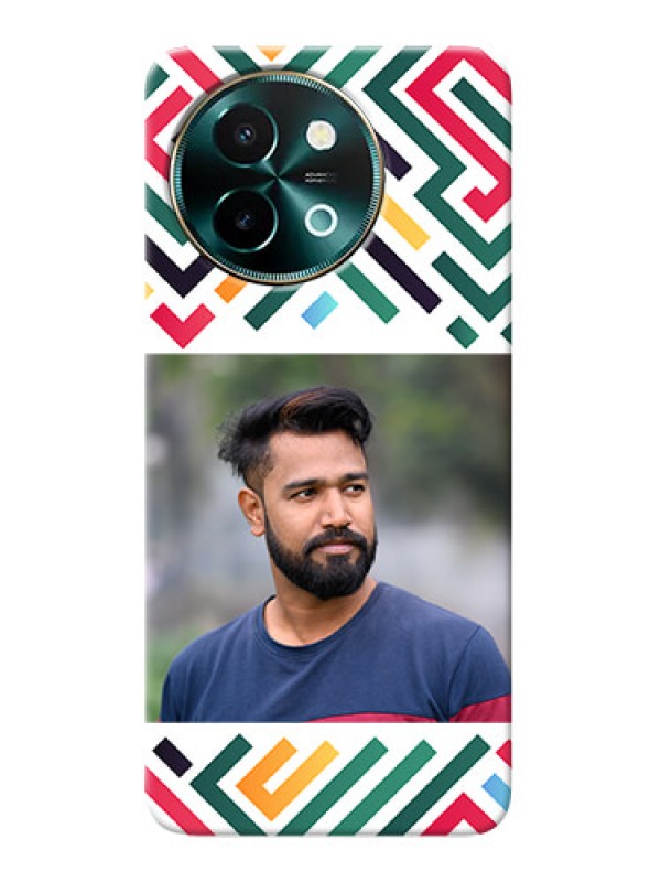 Custom Vivo Y58 5G Personalized Phone Case with Colorful Maze Pattern Design