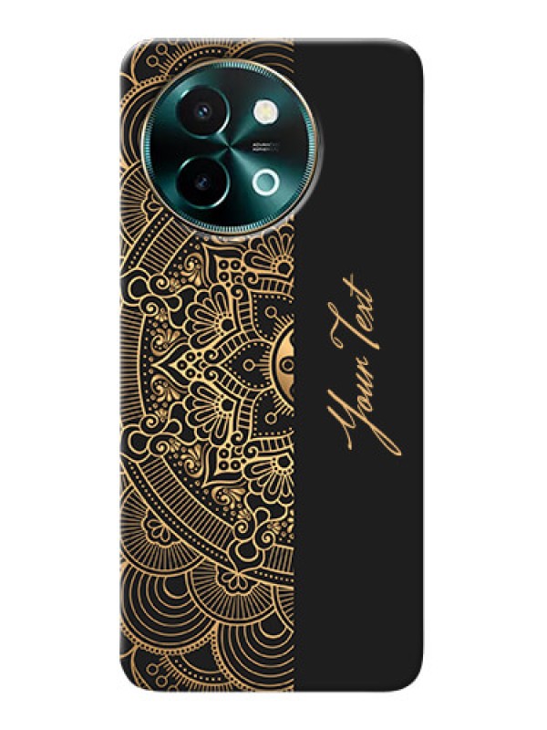 Custom Vivo Y58 5G Photo Printing on Case with Mandala art with custom text Design