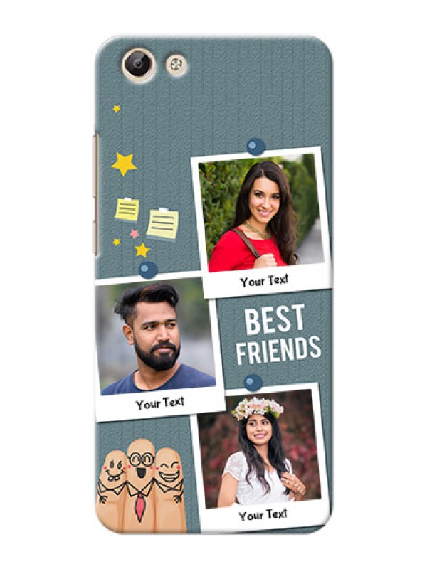 Custom Vivo Y69 3 image holder with sticky frames and friendship day wishes Design
