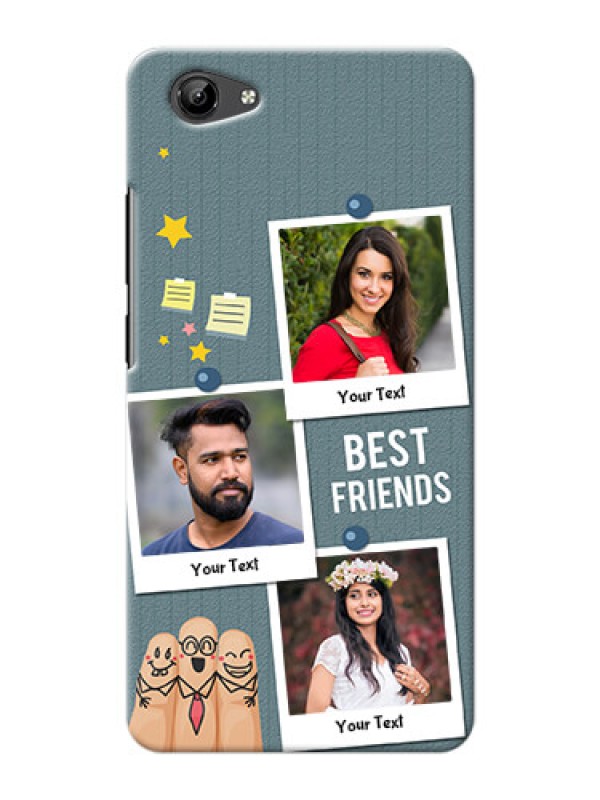 Custom Vivo y71 3 image holder with sticky frames and friendship day wishes Design