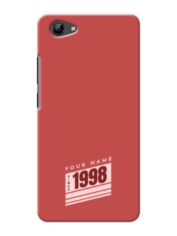 Custom Vivo Y71 Phone Back Covers: Red custom year of birth Design