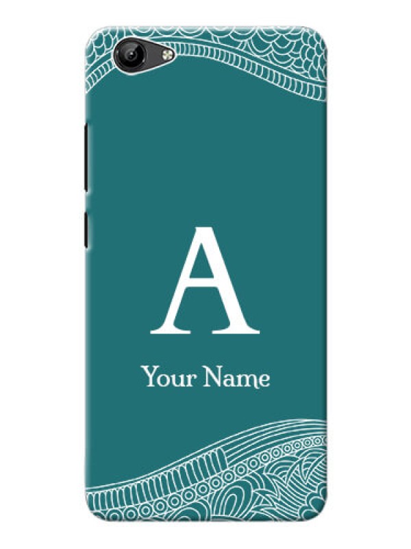 Custom Vivo Y71I Mobile Back Covers: line art pattern with custom name Design
