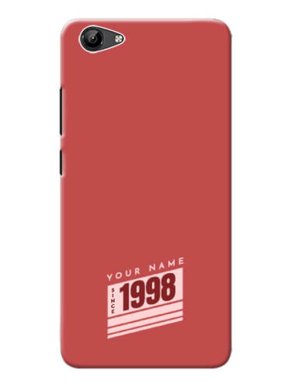 Custom Vivo Y71I Phone Back Covers: Red custom year of birth Design