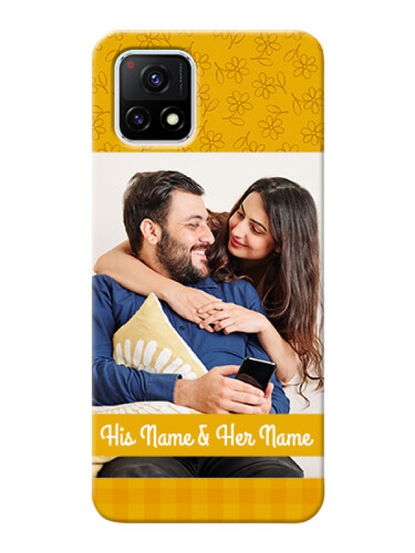 Custom Vivo Y72 5G mobile phone covers: Yellow Floral Design