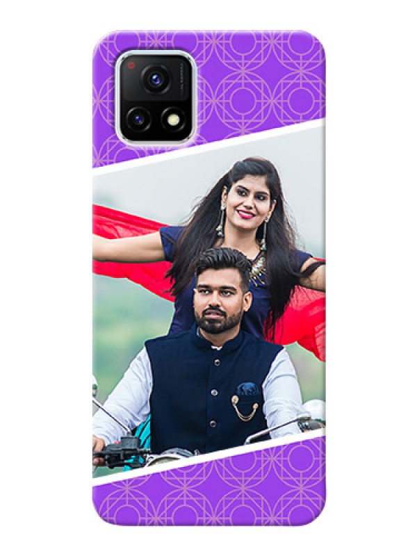 Custom Vivo Y72 5G mobile back covers online: violet Pattern Design