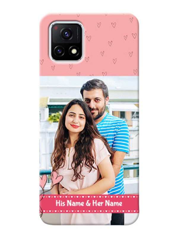 Custom Vivo Y72 5G phone back covers: Love Design Peach Color