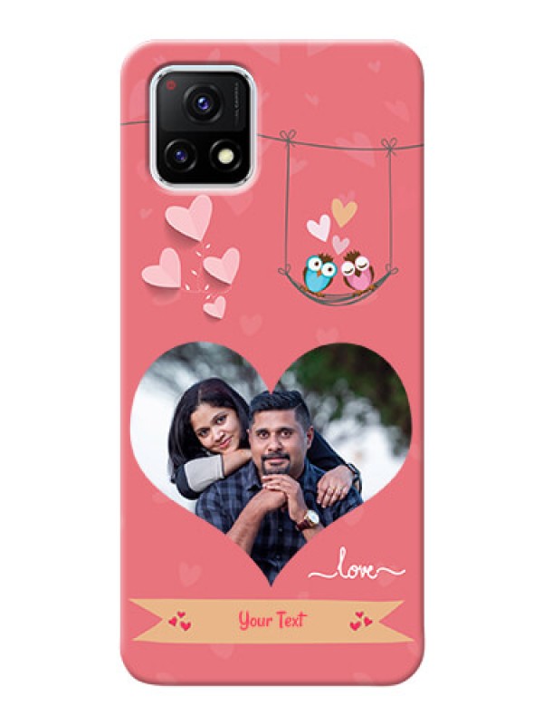 Custom Vivo Y72 5G custom phone covers: Peach Color Love Design 