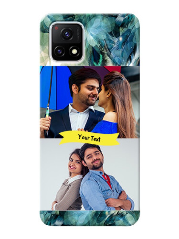 Custom Vivo Y72 5G Phone Cases: Image with Boho Peacock Feather Design