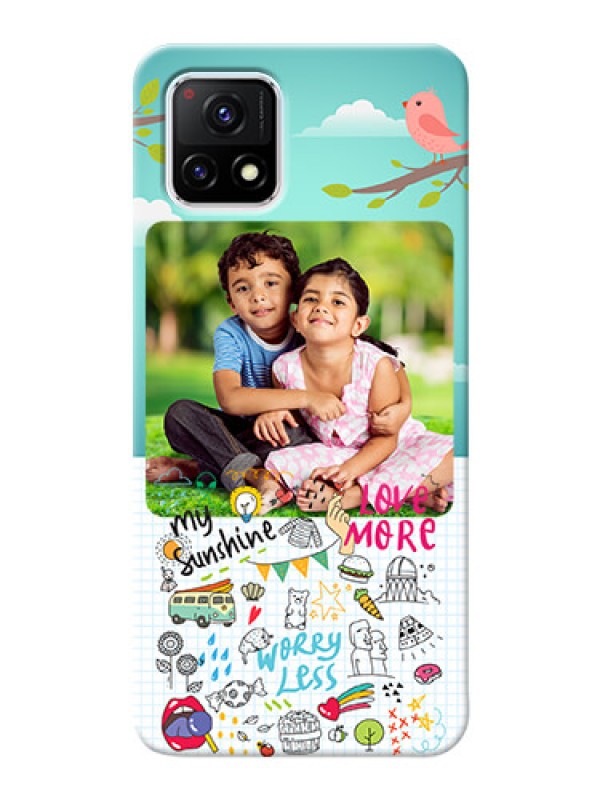 Custom Vivo Y72 5G phone cases online: Doodle love Design