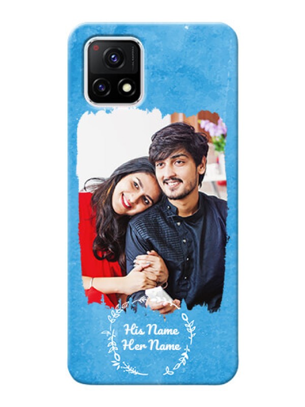 Custom Vivo Y72 5G custom mobile cases: Blue Color Vintage Design