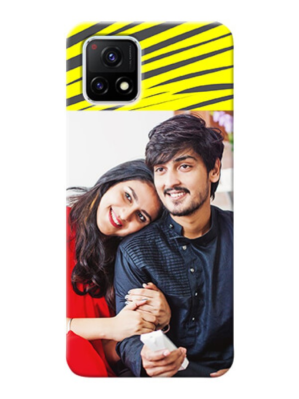 Custom Vivo Y72 5G Personalised mobile covers: Yellow Abstract Design