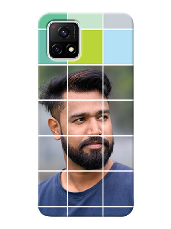 Custom Vivo Y72 5G personalised phone covers with white box pattern 