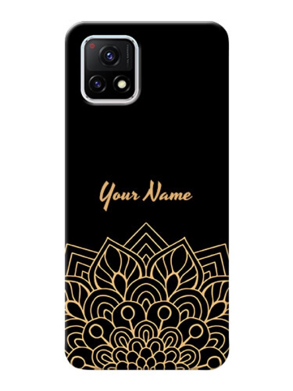 Custom Vivo Y72 5G Back Covers: Golden mandala Design