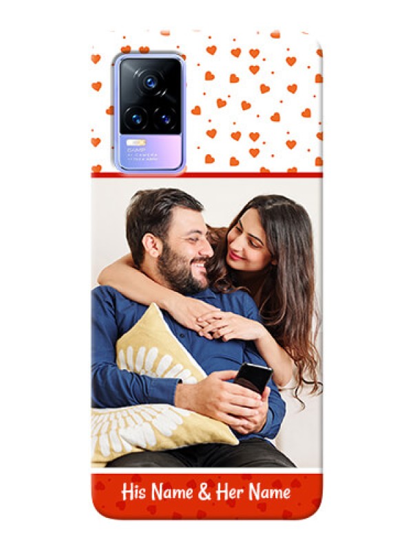 Custom Vivo Y73 Phone Back Covers: Orange Love Symbol Design