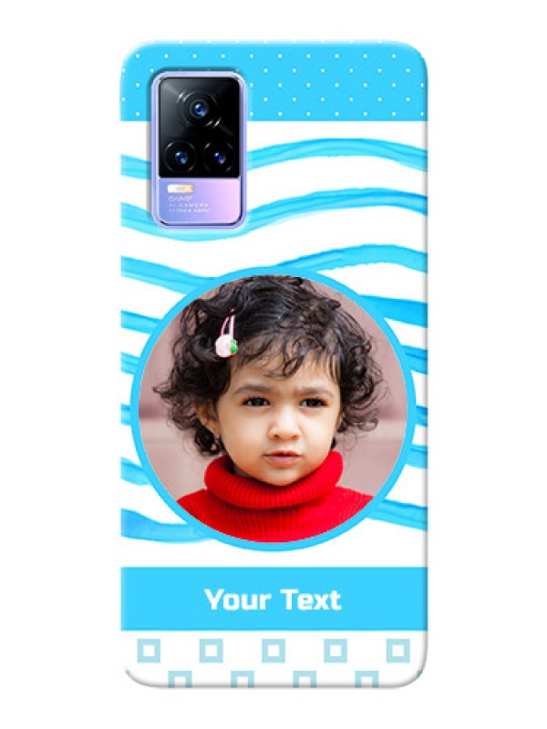 Custom Vivo Y73 phone back covers: Simple Blue Case Design