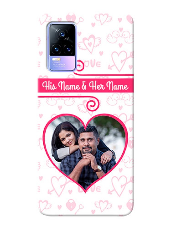 Custom Vivo Y73 Personalized Phone Cases: Heart Shape Love Design