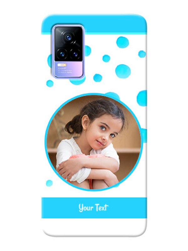 Custom Vivo Y73 Custom Phone Covers: Blue Bubbles Pattern Design