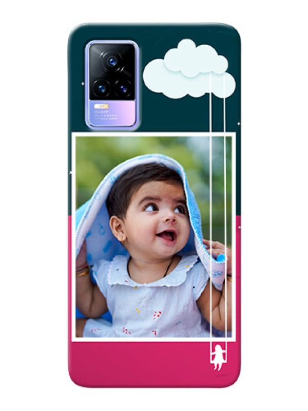 Custom Vivo Y73 custom phone covers: Cute Girl with Cloud Design