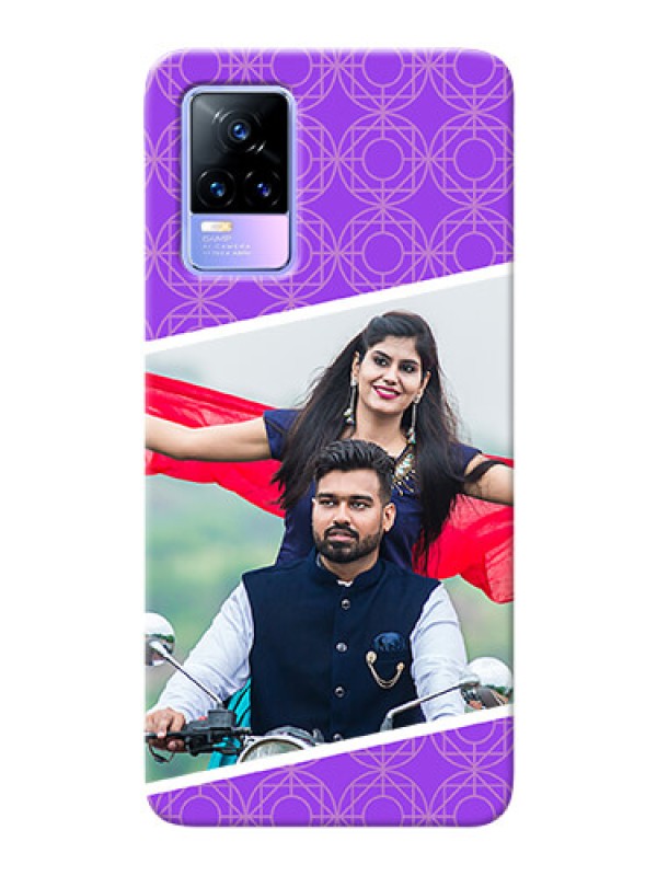 Custom Vivo Y73 mobile back covers online: violet Pattern Design