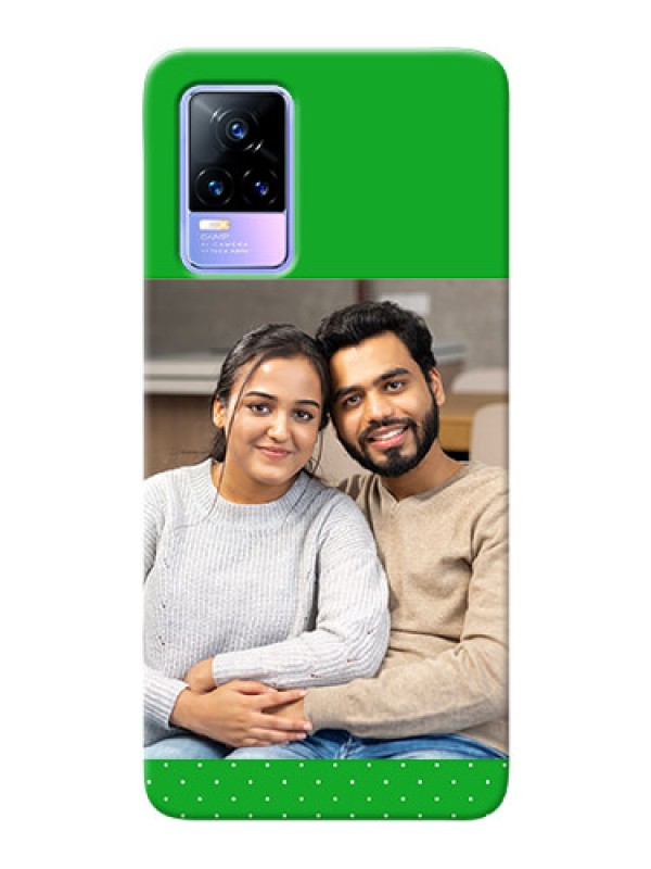 Custom Vivo Y73 Personalised mobile covers: Green Pattern Design