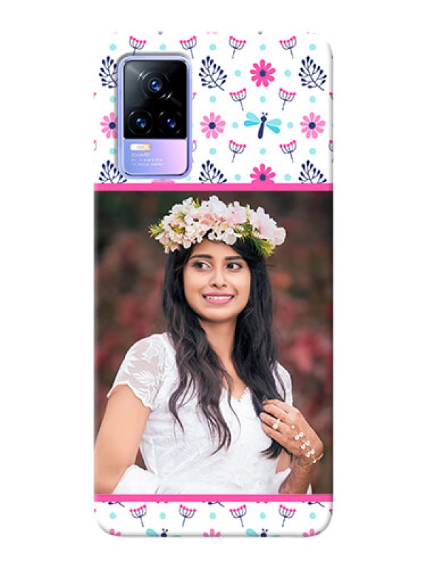 Custom Vivo Y73 Mobile Covers: Colorful Flower Design