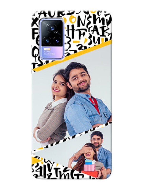 Custom Vivo Y73 Phone Back Covers: Letters Pattern Design