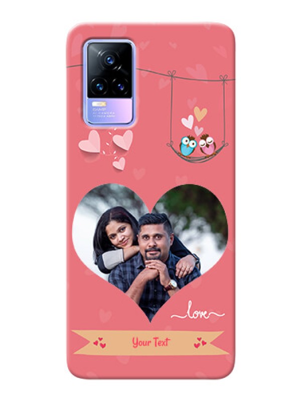 Custom Vivo Y73 custom phone covers: Peach Color Love Design 