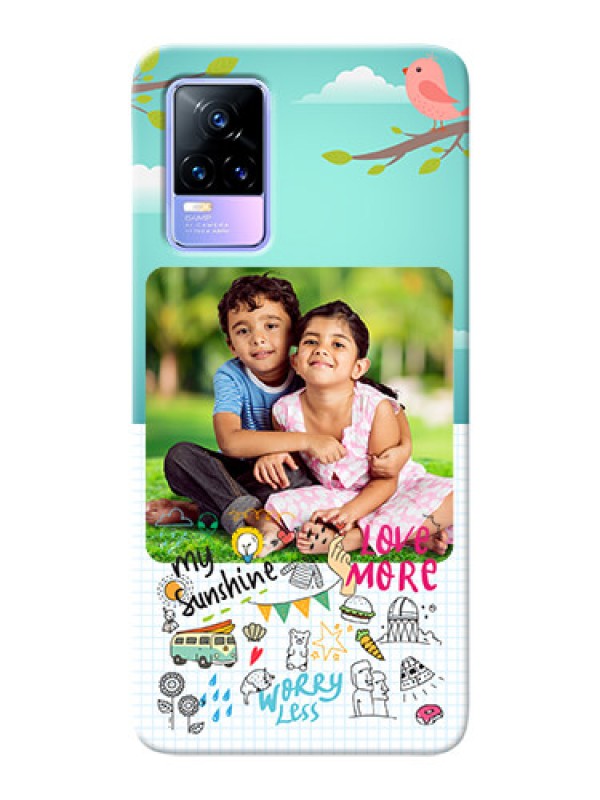 Custom Vivo Y73 phone cases online: Doodle love Design