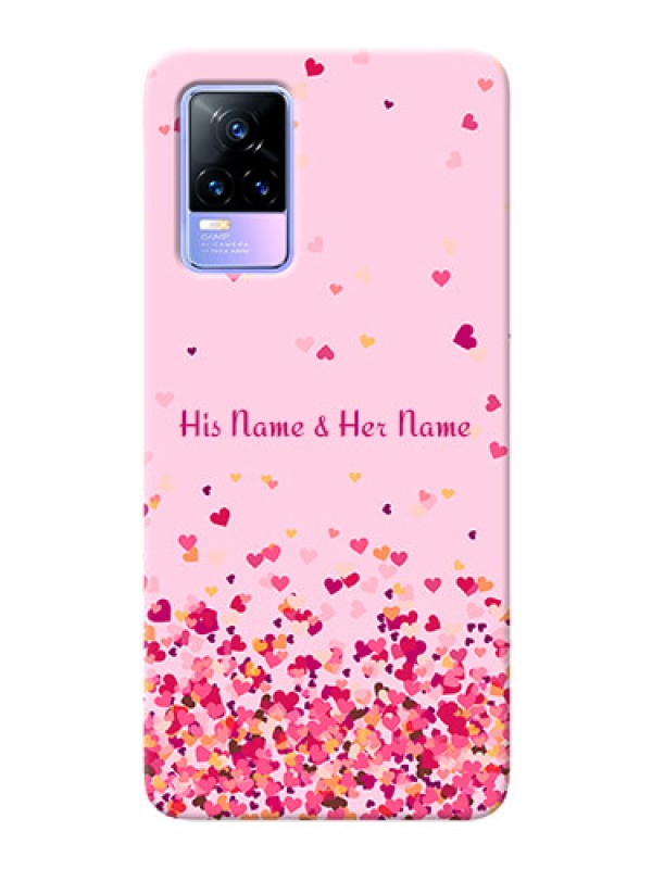 Custom Vivo Y73 Phone Back Covers: Floating Hearts Design