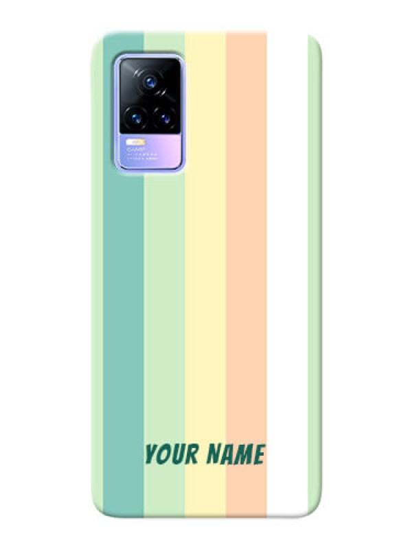 Custom Vivo Y73 Back Covers: Multi-colour Stripes Design