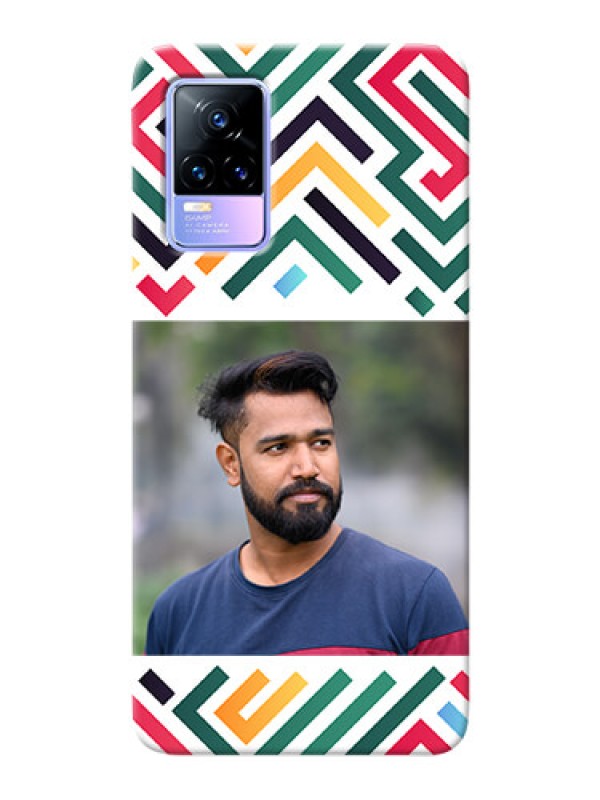 Custom Vivo Y73 Custom Mobile Case with Colorful Maze Pattern Design