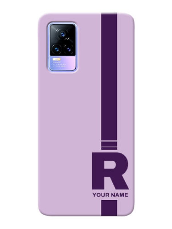 Custom Vivo Y73 Custom Phone Covers: Simple dual tone stripe with name Design