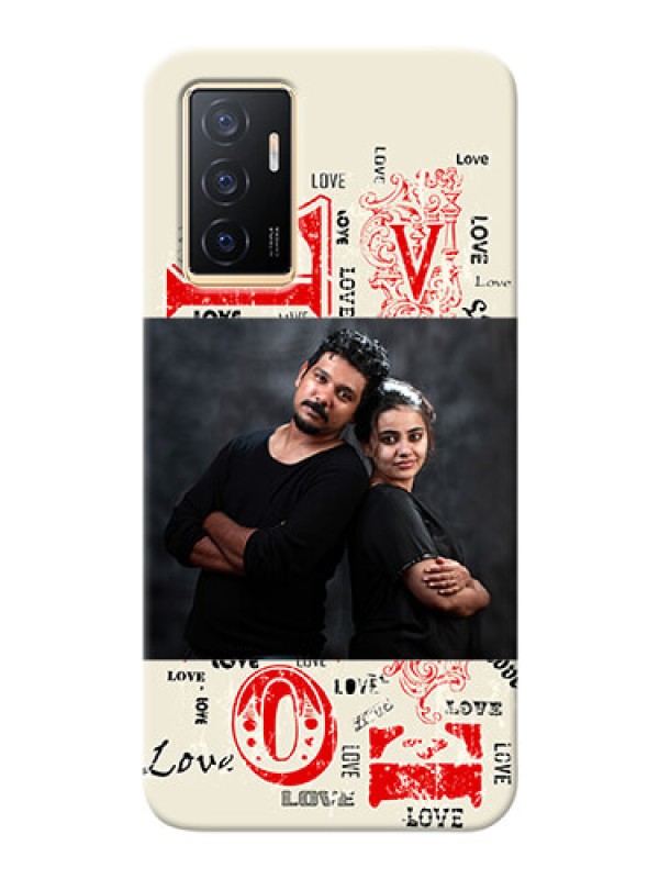Custom Vivo Y75 4G mobile cases online: Trendy Love Design Case