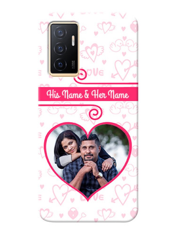 Custom Vivo Y75 4G Personalized Phone Cases: Heart Shape Love Design
