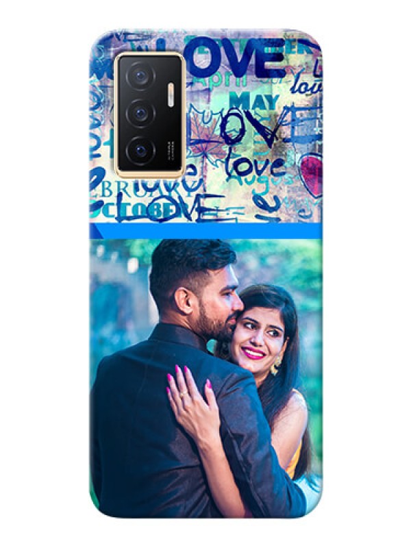 Custom Vivo Y75 4G Mobile Covers Online: Colorful Love Design