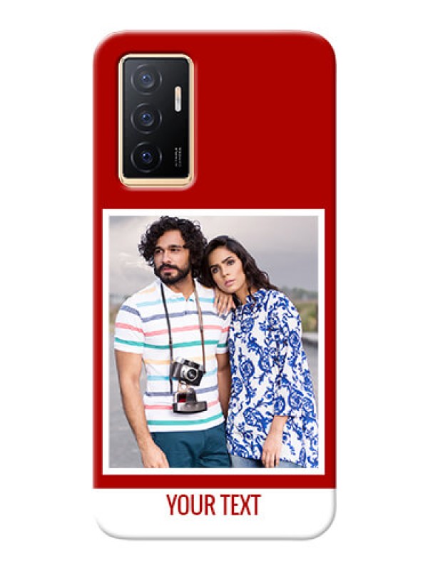 Custom Vivo Y75 4G mobile phone covers: Simple Red Color Design