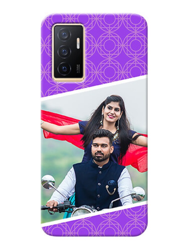 Custom Vivo Y75 4G mobile back covers online: violet Pattern Design