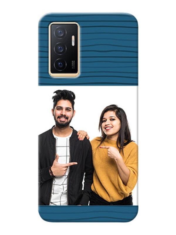 Custom Vivo Y75 4G Custom Phone Cases: Blue Pattern Cover Design