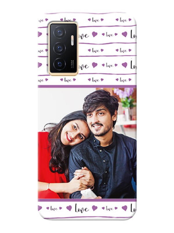 Custom Vivo Y75 4G Mobile Back Covers: Couples Heart Design