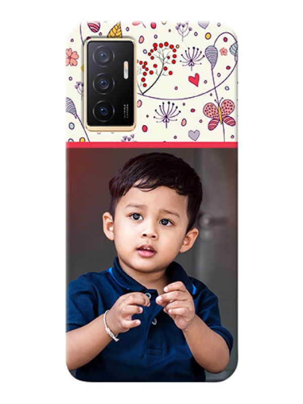 Custom Vivo Y75 4G phone back covers: Premium Floral Design