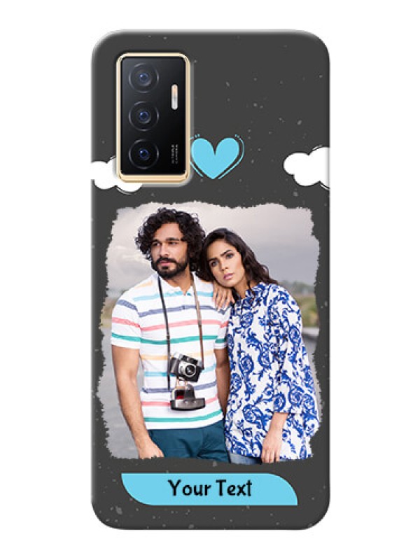 Custom Vivo Y75 4G Mobile Back Covers: splashes with love doodles Design