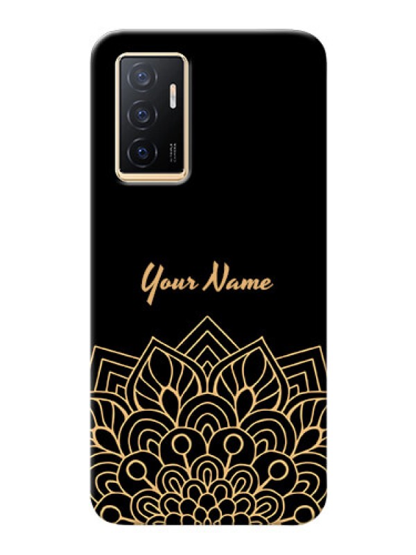 Custom Vivo Y75 4G Back Covers: Golden mandala Design