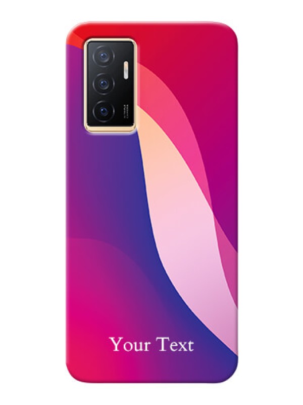 Custom Vivo Y75 4G Mobile Back Covers: Digital abstract Overlap Design