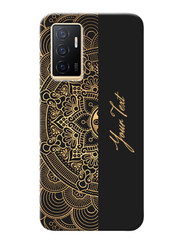 Custom Vivo Y75 4G Back Covers: Mandala art with custom text Design