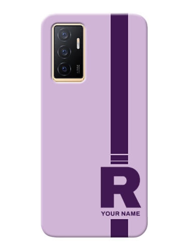 Custom Vivo Y75 4G Custom Phone Covers: Simple dual tone stripe with name Design