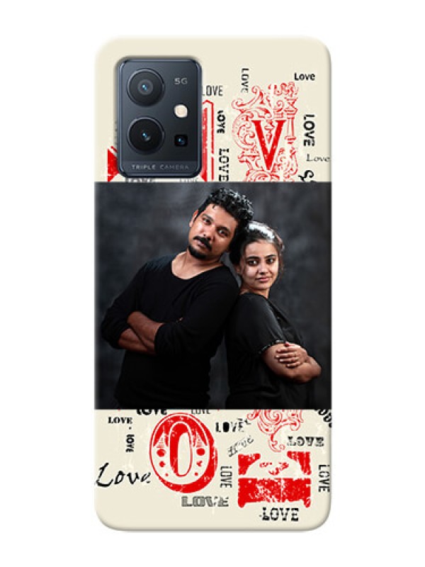 Custom Vivo Y75 5G mobile cases online: Trendy Love Design Case