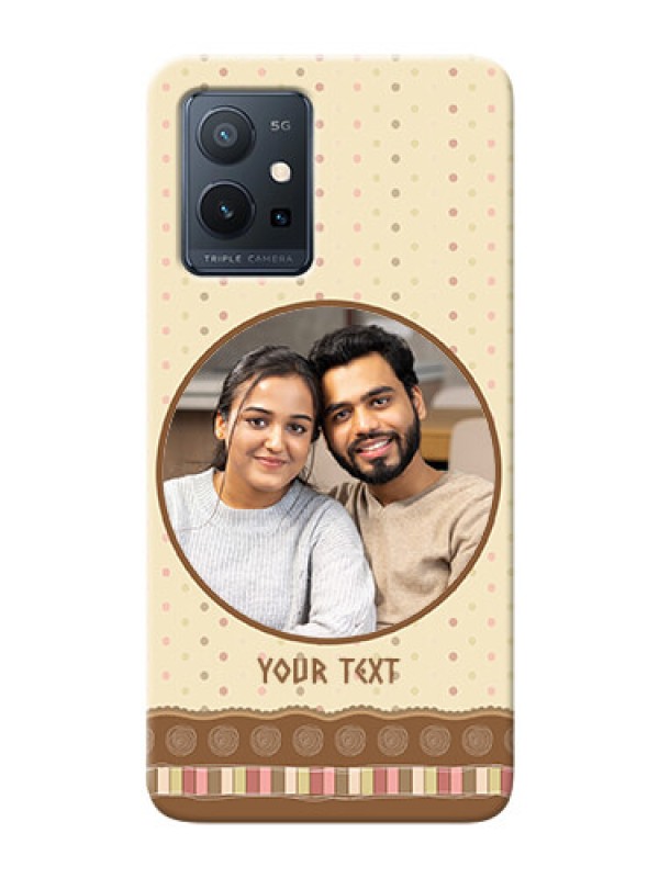 Custom Vivo Y75 5G Mobile Cases: Brown Dotted Mobile Case Design