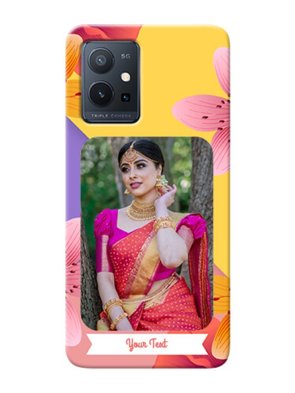 Custom Vivo Y75 5G Mobile Covers: 3 Image With Vintage Floral Design