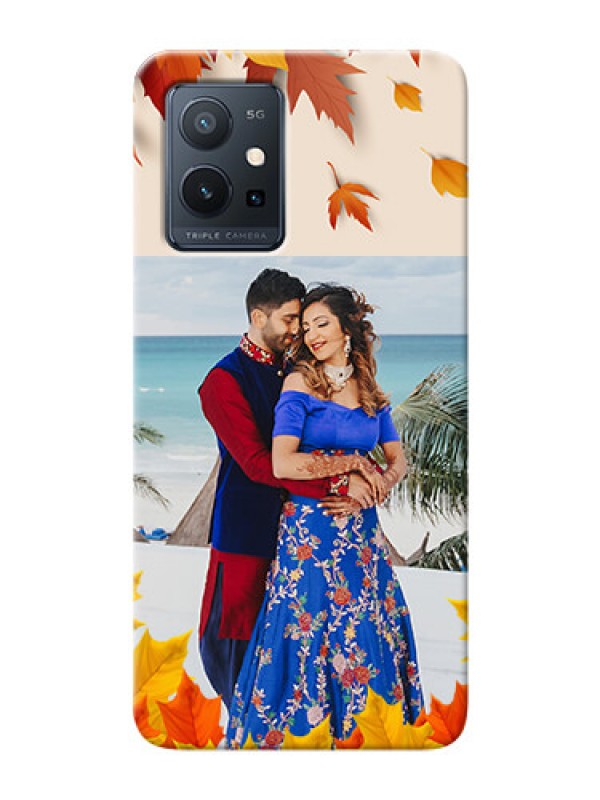 Custom Vivo Y75 5G Mobile Phone Cases: Autumn Maple Leaves Design