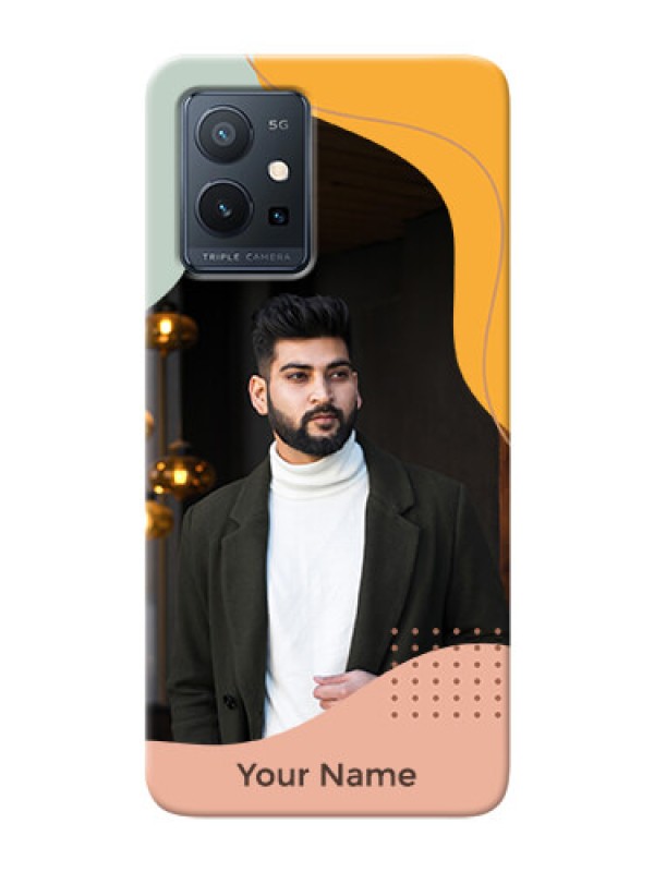 Custom Vivo Y75 5G Custom Phone Cases: Tri-coloured overlay design